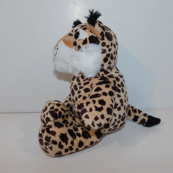 Kinder Surprise 9" Plush Tan Brown Spotted Lynx Leopard Cat Stuffed Toy Bobcat - Picture 4 of 6